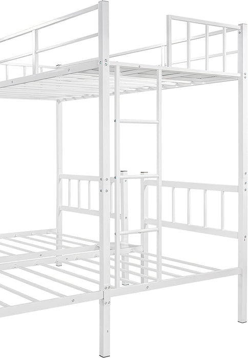 Twin Low Bunk Bed with Slide, Gray