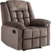 Oversized Classic Manual Recliner Sofa (Brown)