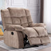 Single Breathable Fabric Reclining Chair for Living Room (Apricot)