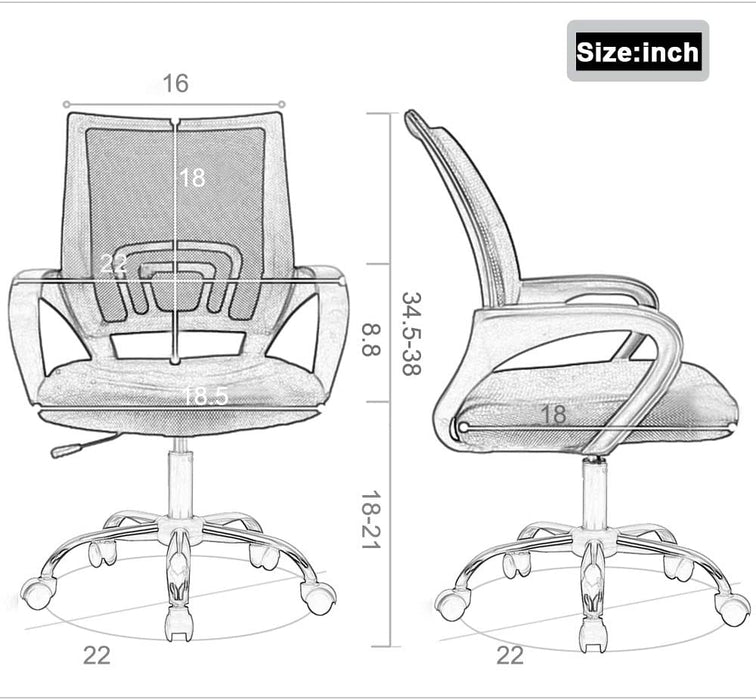 Affordable Ergonomic Pink Office Chair with Back Support