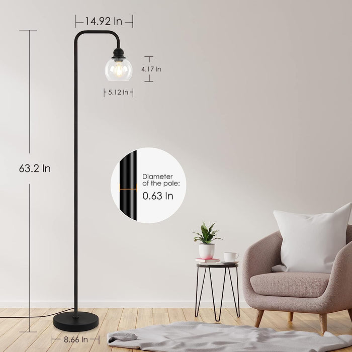 Modern Standing Floor Lamp with Fabric Shade