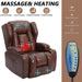 Brown Motorized Power Lift Recliner with Heat & Massage