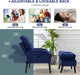 Accent Recliner Chair with Ottoman, Blue