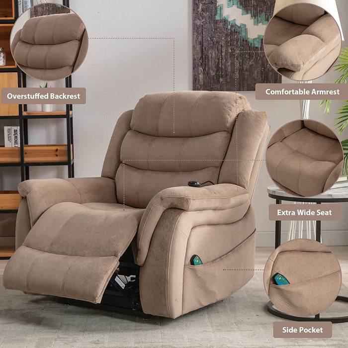 Camel Dual Motor Power Lift Recliner with Massage & Heat