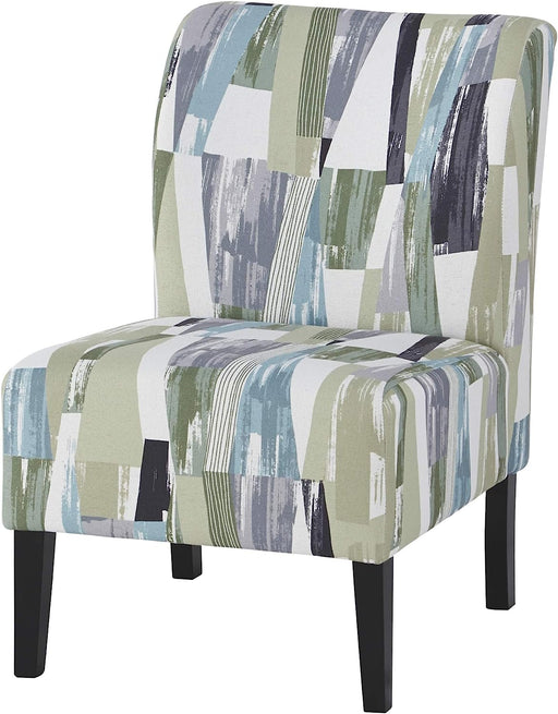 Contemporary Accent Chair with Abstract Print