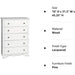 White Monterey 5-Drawer Bedroom Chest