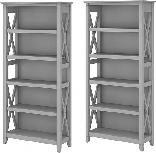 Key West Bookcase Set in Gray Finish