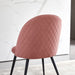 Velvet Accent Dining Chairs Set of 4 in Rose Pink