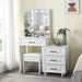 Vanity Desk Set with Lighted Mirror & Stool