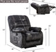 Overstuffed Massage Recliner Chairs with Heat and Vibration