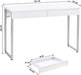 Glossy White 2-Drawer Vanity Desk