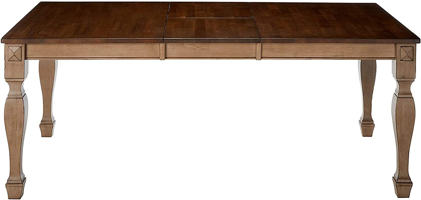 Brown Wood Extendable Dining Set with Buffet Server