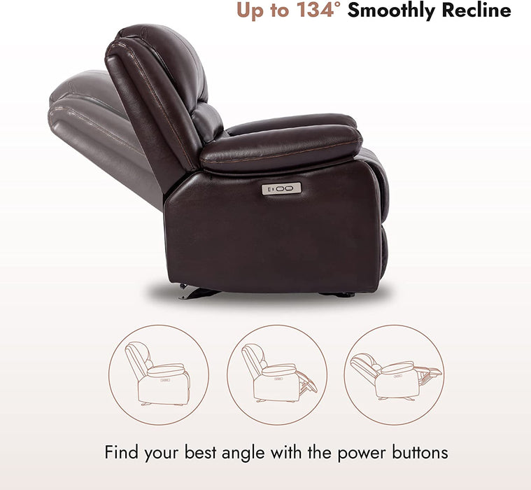 Faux Leather Electric Glider Reclining Chair