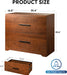 Walnut Wood 2-Drawer Anti-Tilt File Cabinet