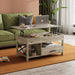 Grey Lift Top Coffee Table with Storage