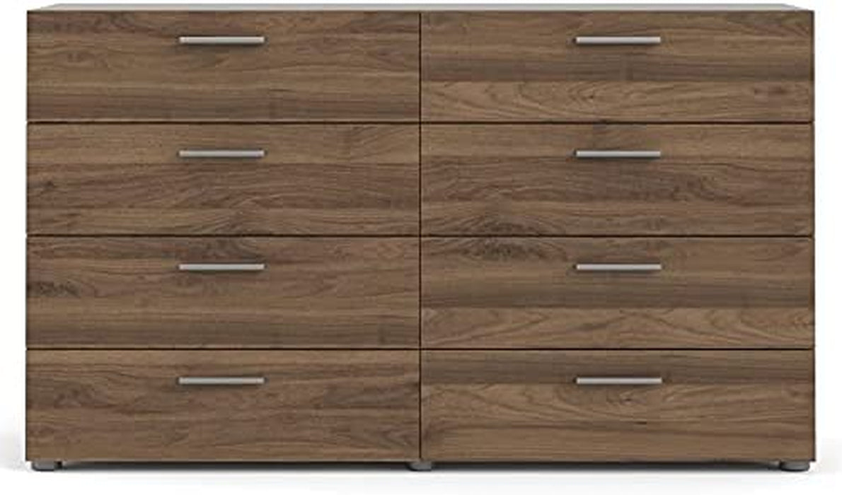 Walnut 8-Drawer Double Bedroom Dresser