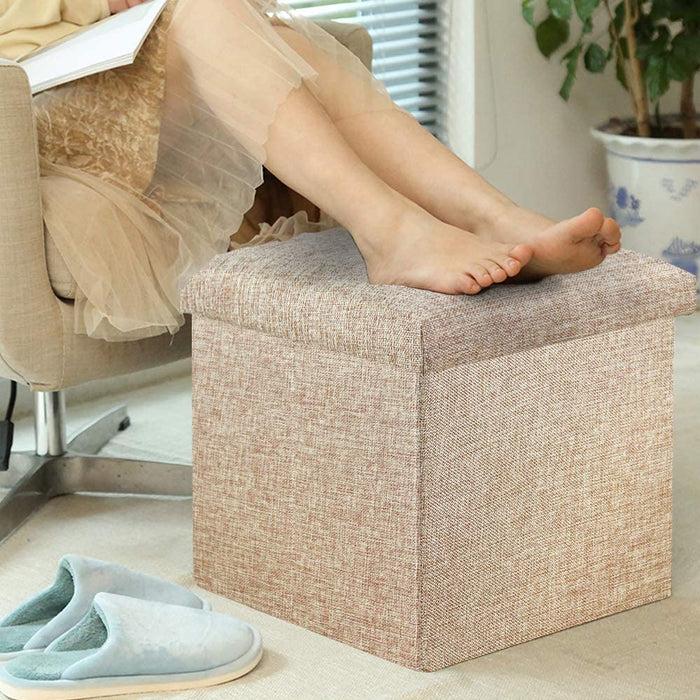 Memory Foam Ottoman with Storage and Folding Design