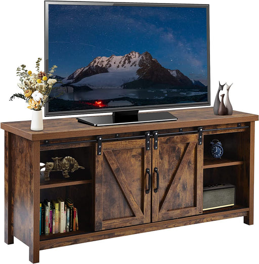 60-Inch TV Stand with Sliding Barn Doors
