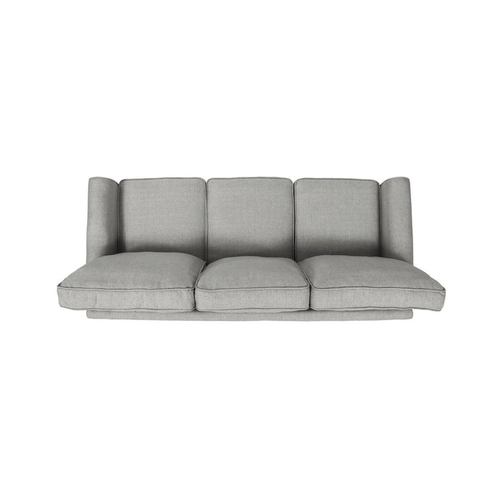 Traditional Grey Fabric 3-Seater Sofa