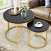 Black Marble Nesting Coffee Table Set of 2