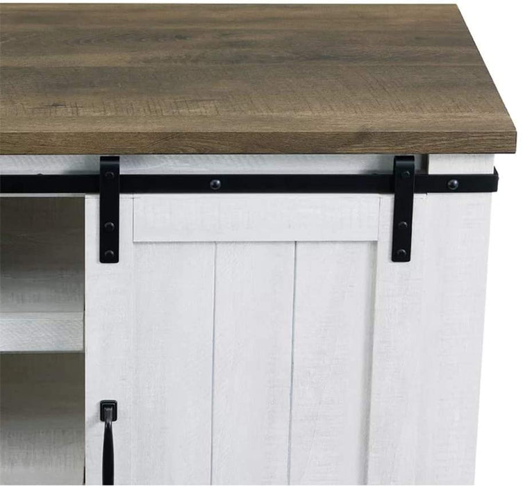 Modern Farmhouse TV Stand with Storage Cabinet