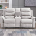 3-Seater Reclining Sofa, Sofa Recliner with 2 Cup Holders, Reclining Sofa with Flipped Middle Backrest, Home Theater Seating Furniture (Beige)