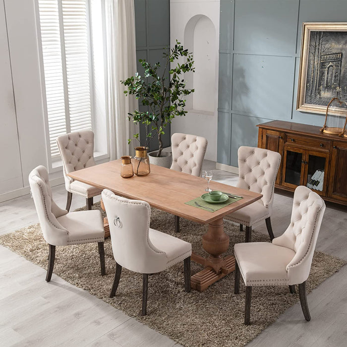 6 velvet best sale dining chairs