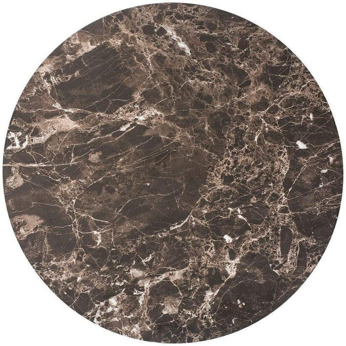 Round Bar and Pub Table with Faux Marble Top