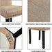 Khaki Upholstered Parsons Chairs