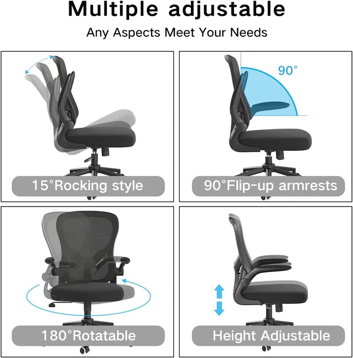 Adjustable Ergonomic Mesh Office Chair, Black