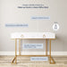 White and Gold Makeup Vanity Dressing Table or Home Office Desk