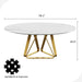 Nordic White Marble Top Dining Table, Seats 6