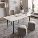 Dining Table with Sintered Stone Table Top and Metal Legs