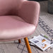 Contemporary Mauve Velvet Accent Chair with Tufted Back