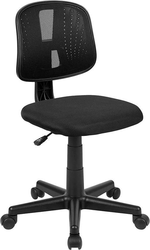 Black Mesh Swivel Office Chair with Pivot Back