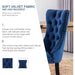Blue Velvet Upholstered Dining Chairs Set of 6