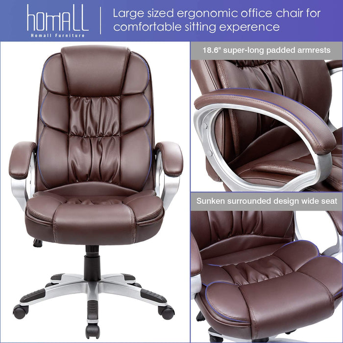 Ergonomic High Back Office Chair with Armrests