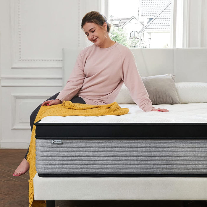 Soft 12″ Hybrid Queen Mattress with Springs