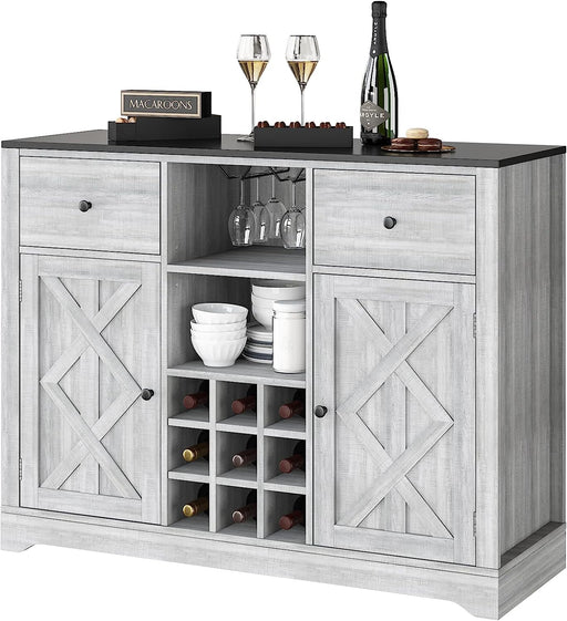 Buffet Sideboard Bar Cabinet with Storage, Farmhouse Style