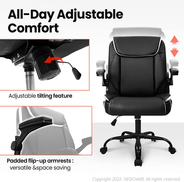 Ergonomic Black Office Chair with Swivel Wheels