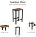 Rustic Brown 5-Piece Bar Table Set with Chairs