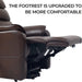 Brown Faux Leather Electric Power Lift Recliner