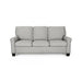 Traditional Grey Fabric 3-Seater Sofa