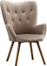 Contemporary Velvet Accent Chair in Chocolate