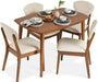 5-Piece Compact Mid-Century Modern Table & Chair Set