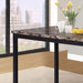 Noyes Metal Dining Table with Faux Marble Top