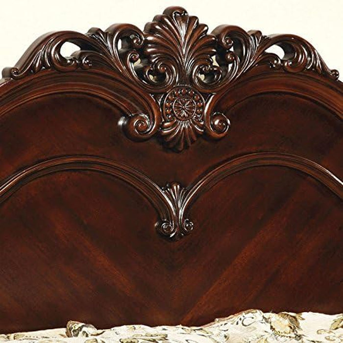 Luxurious Cherry Finish Queen Bedroom Set