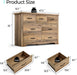 7-Drawer Double Dresser for Bedroom