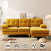 Yellow Small L-Shaped Sectional Sofa