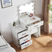 White Vanity Dressing Table with LED Lights